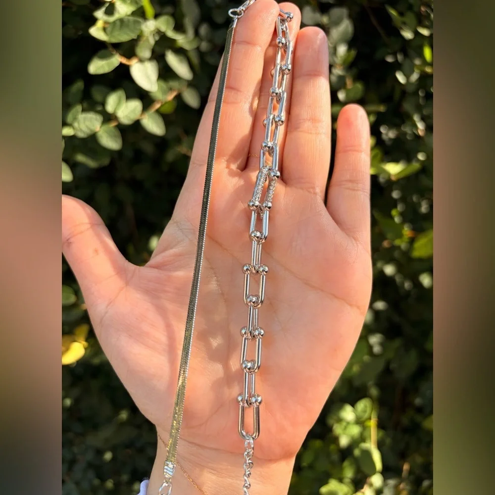 Silver Bracelets Set of 2